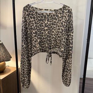 Audrey Leopard Print Crop Top